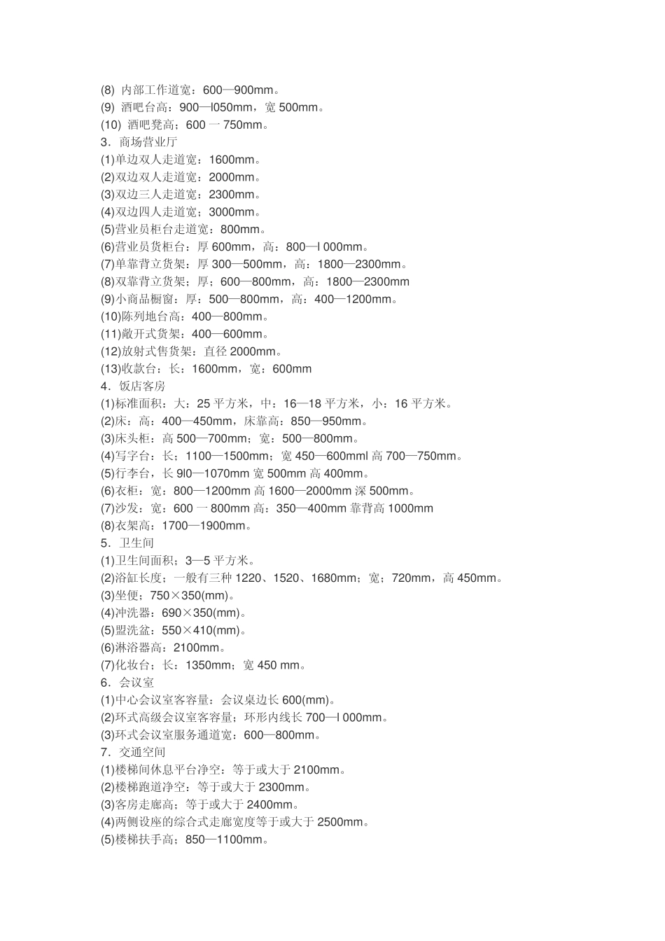家庭厨房家具的基本尺寸_第2页