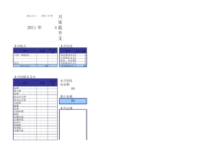 家庭开支统计表