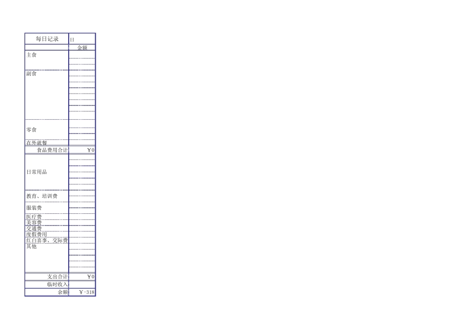 家庭开支记账表_第3页
