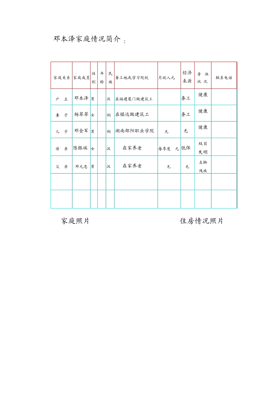家庭情况简介_第1页