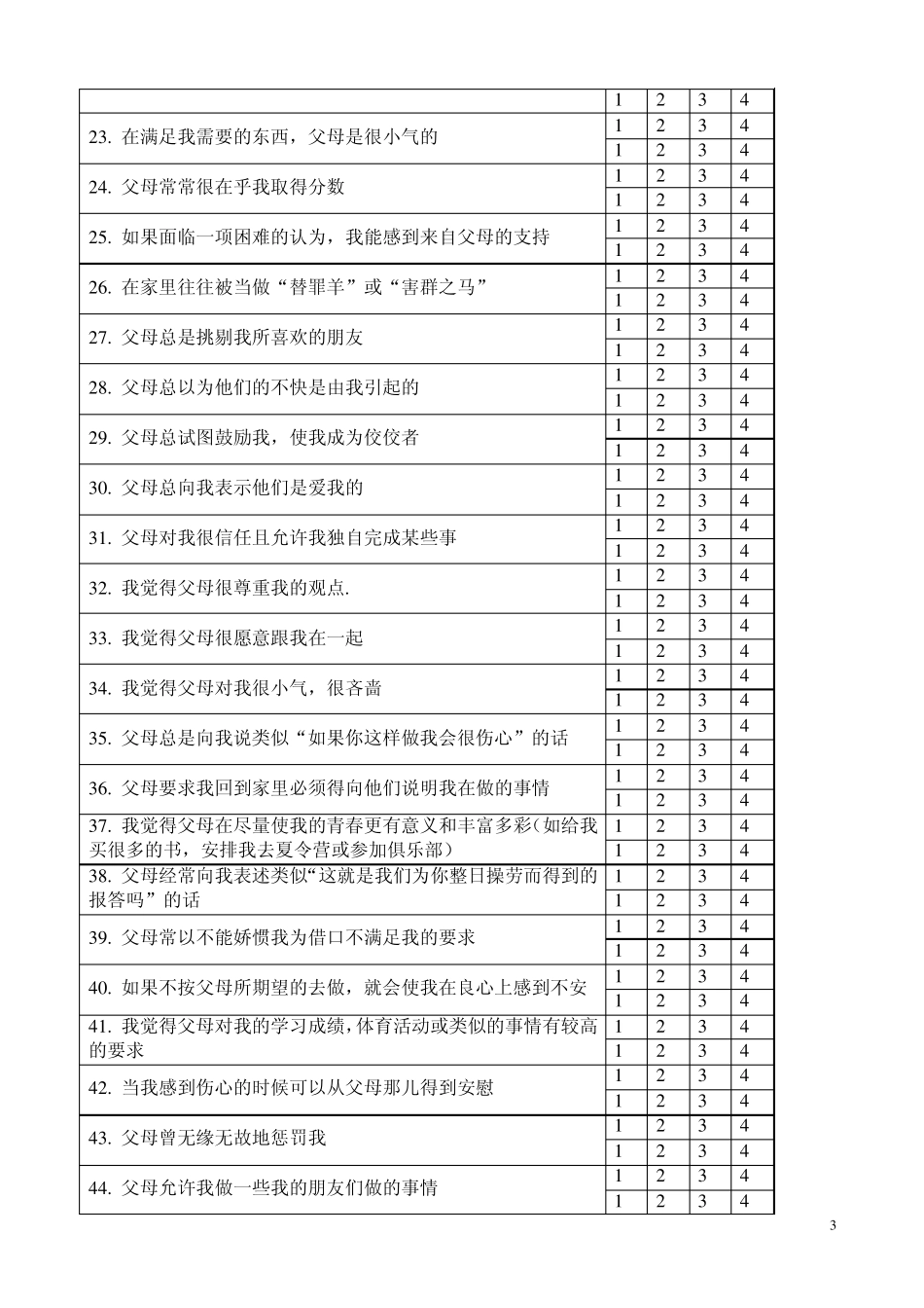 家庭教养方式量表(EMBU)_第3页