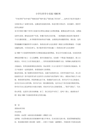 家庭物理实验100例