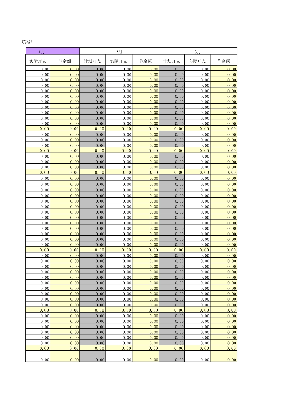 家庭理财用excel表格_第3页