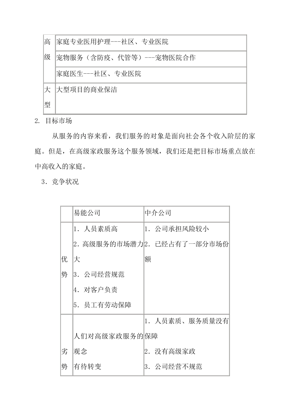 家政公司运营计划书_第3页