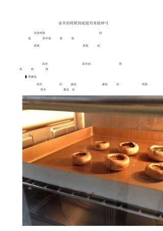 家用烤箱美食谱