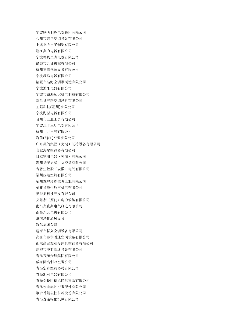 家用空气调节器企业_第3页