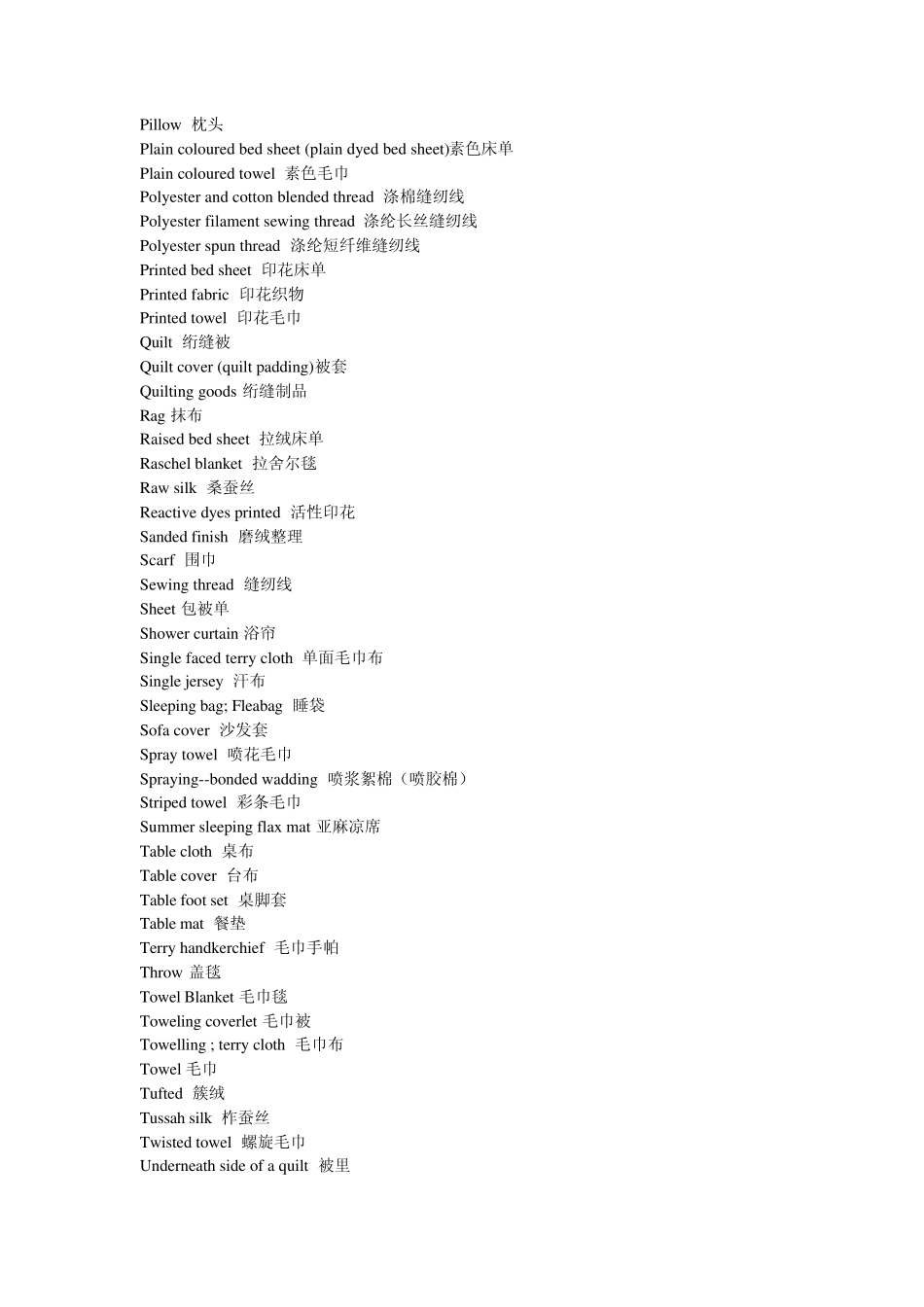 家纺常用词语中英文对照_第3页