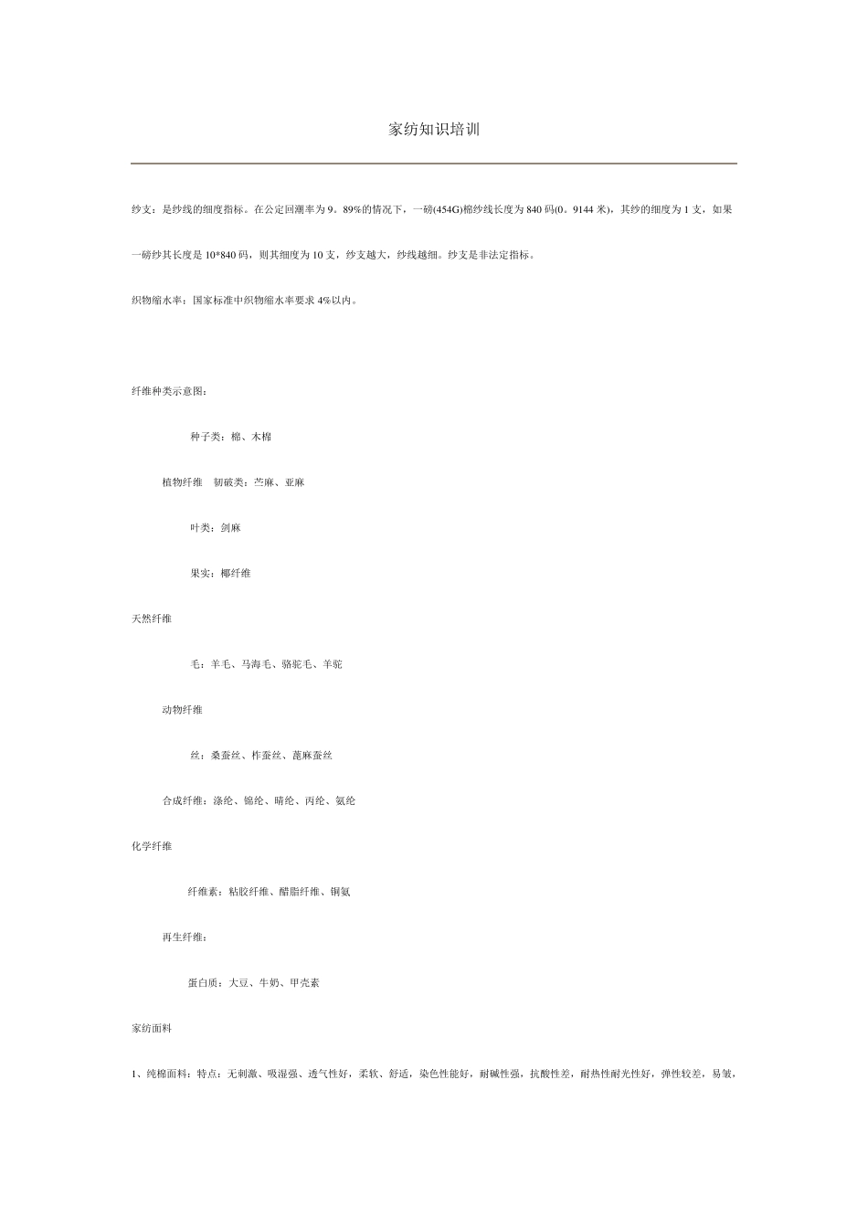 家纺知识培训_第1页