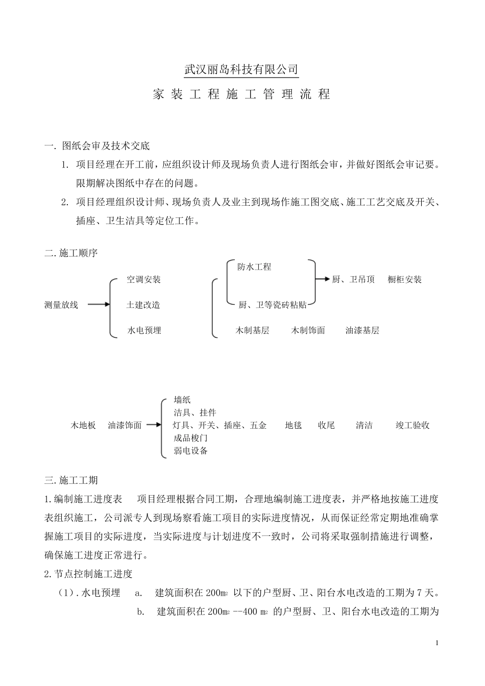 家装工程施工管理流程_第1页