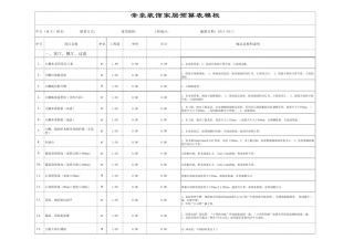 家装工程预算标准模板