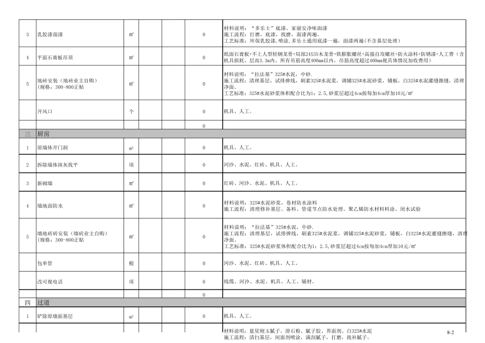 家装报价清单范本_第2页