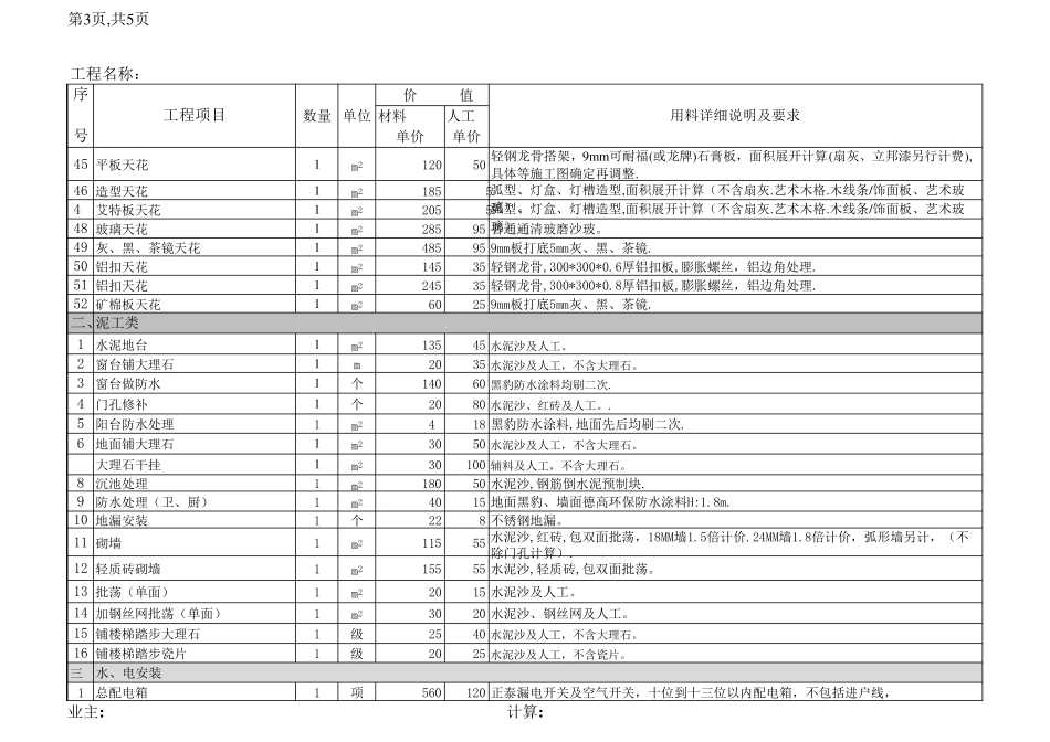 家装标准报价单_第3页