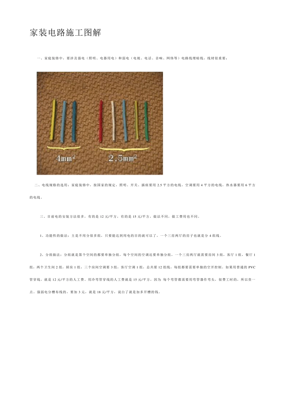 家装电路施工图解_第1页