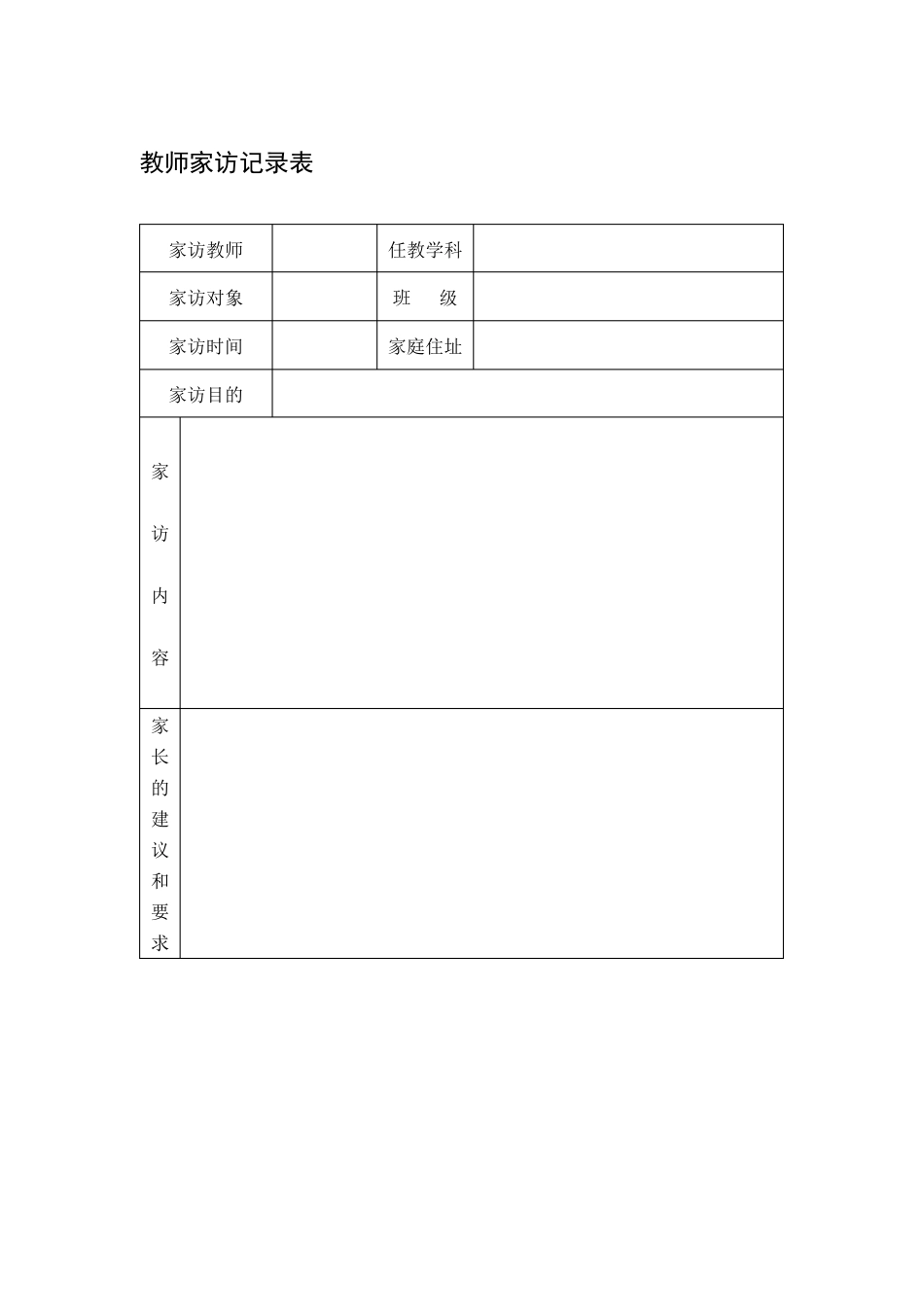 家访表及家访记录内容整理._第1页