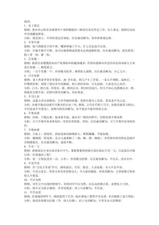 容易望文生义的成语100例