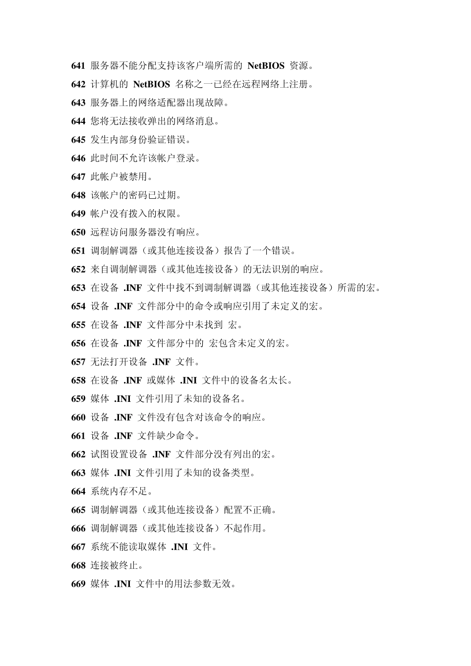 宽带故障代码大全_第3页