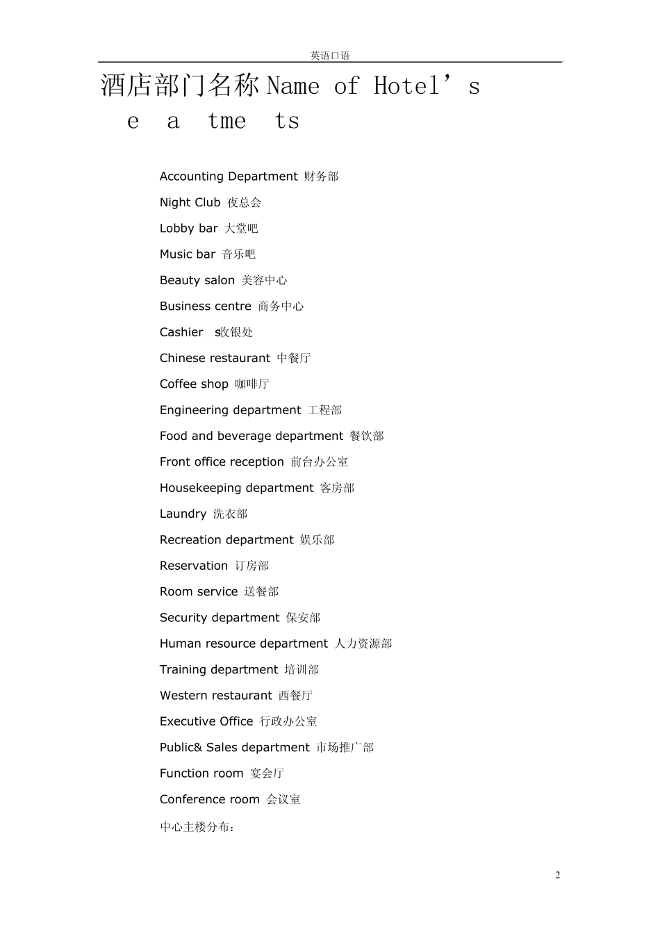 宾馆客房服务英语口语对话_第2页
