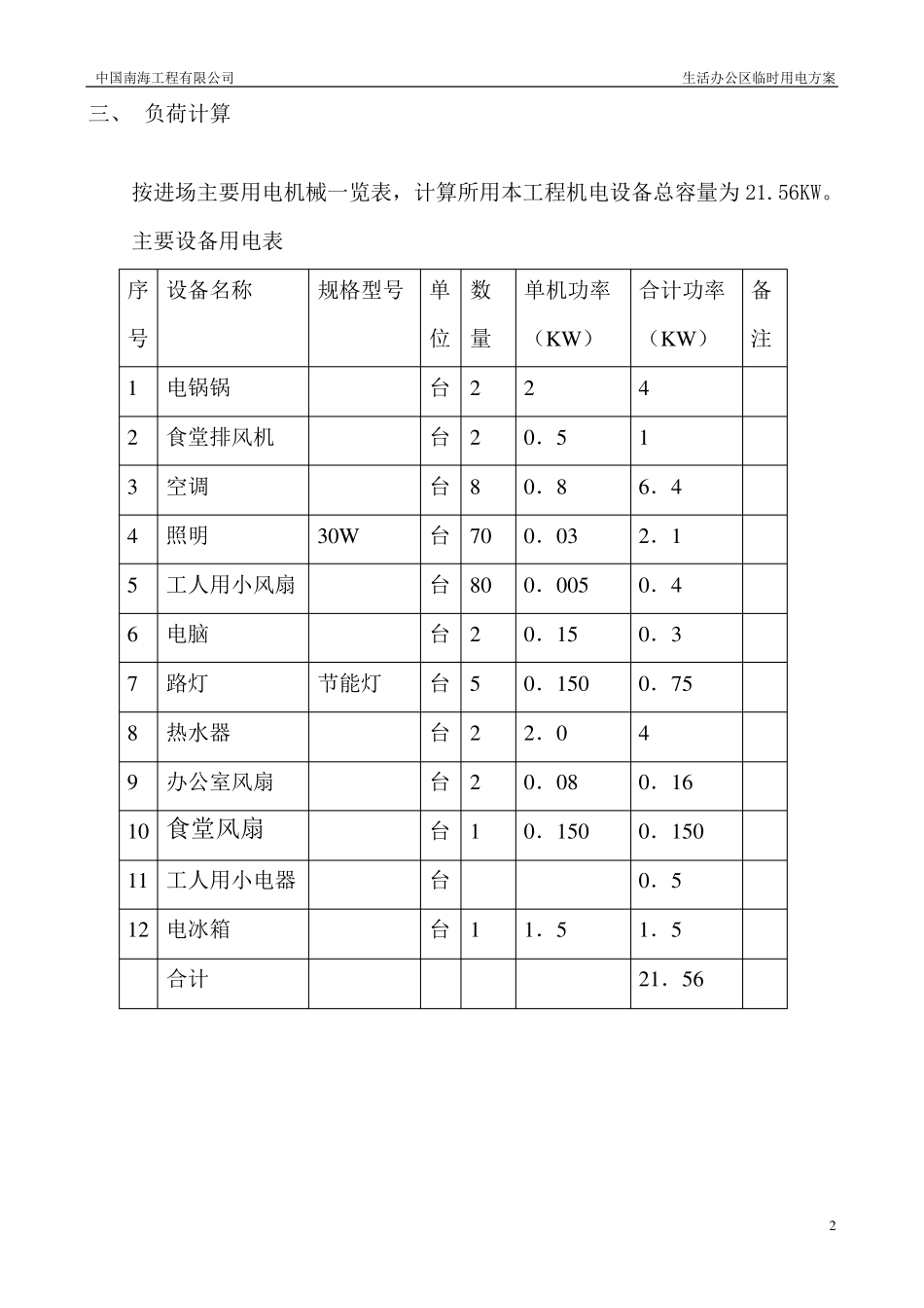 宿舍临时用电施工方案_第2页