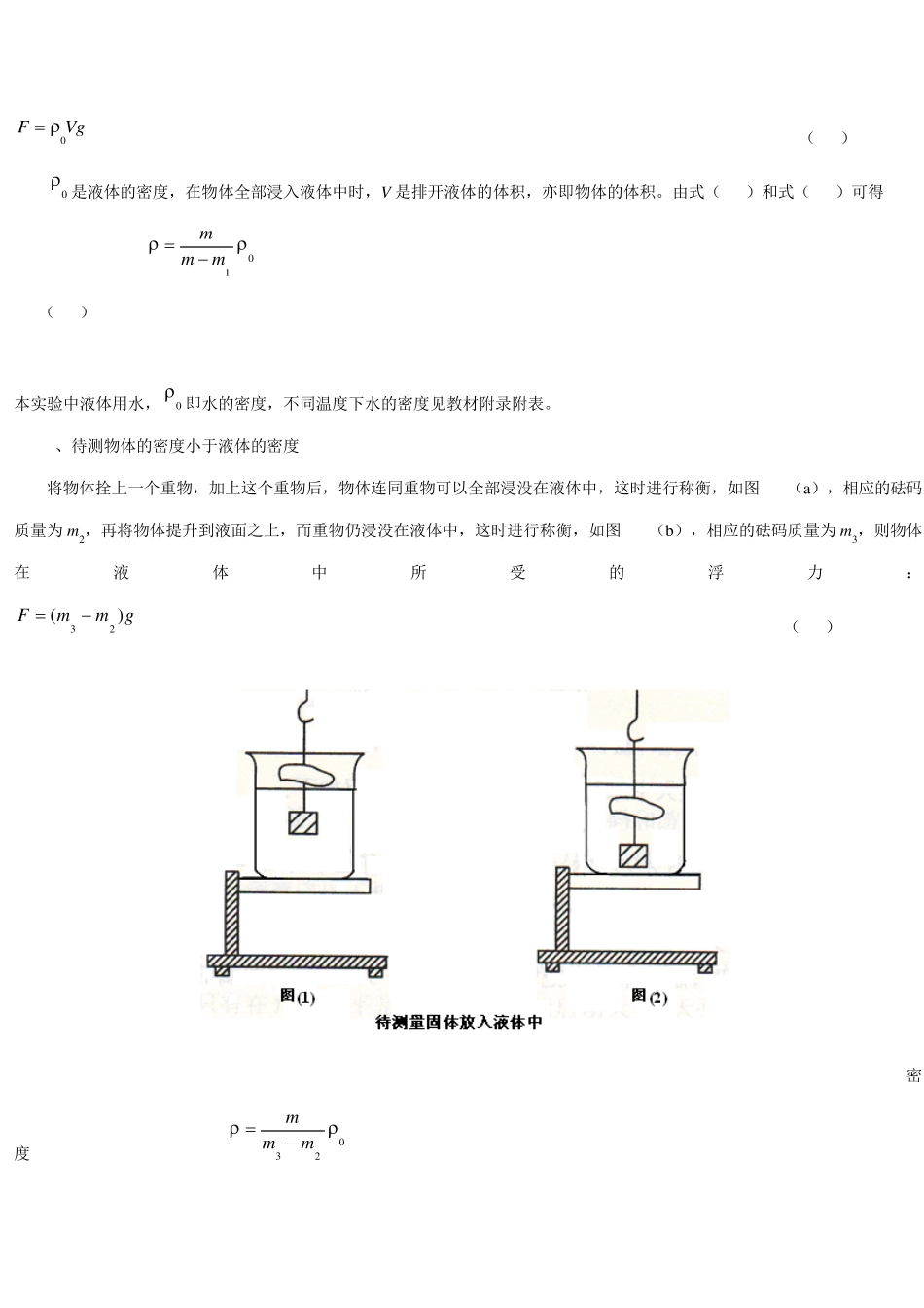 密度的测定的实验报告_第2页