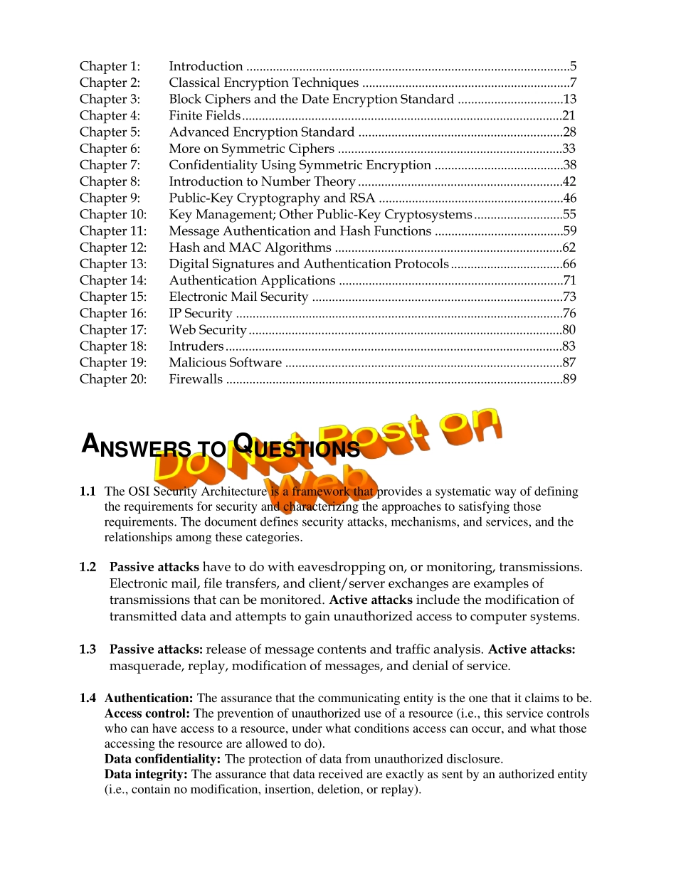 密码编码学与网络安全(第五版)答案_第1页