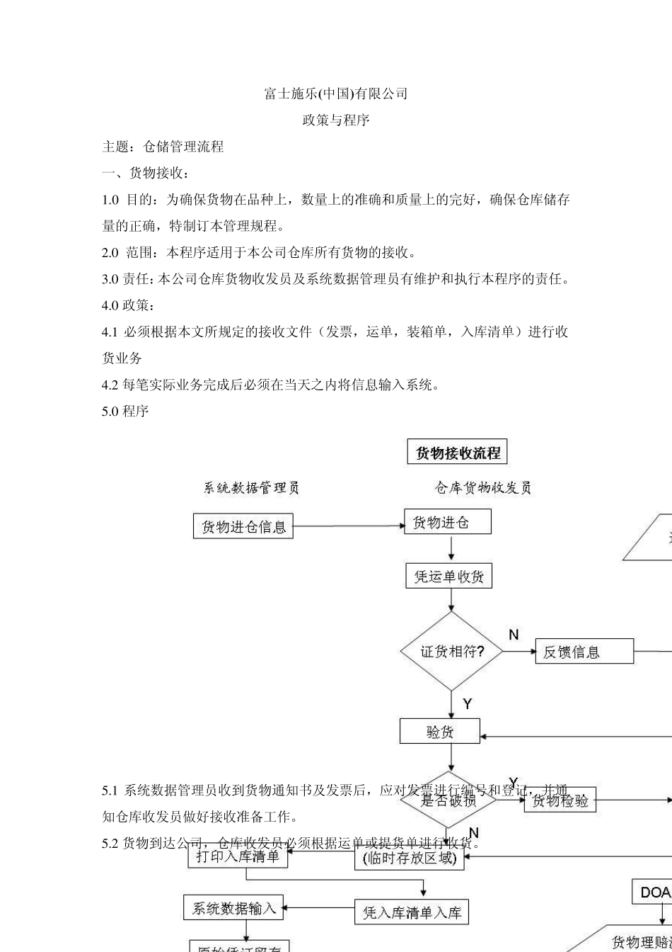 富士施乐—仓储管理流程_第1页