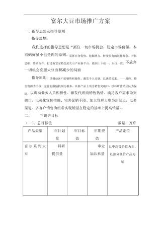 富尔系列大豆推广会方案