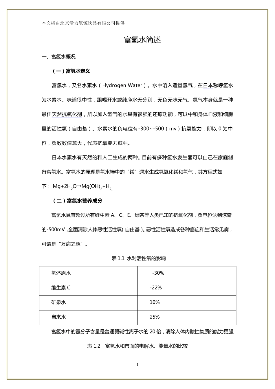 富氢水的介绍_第1页