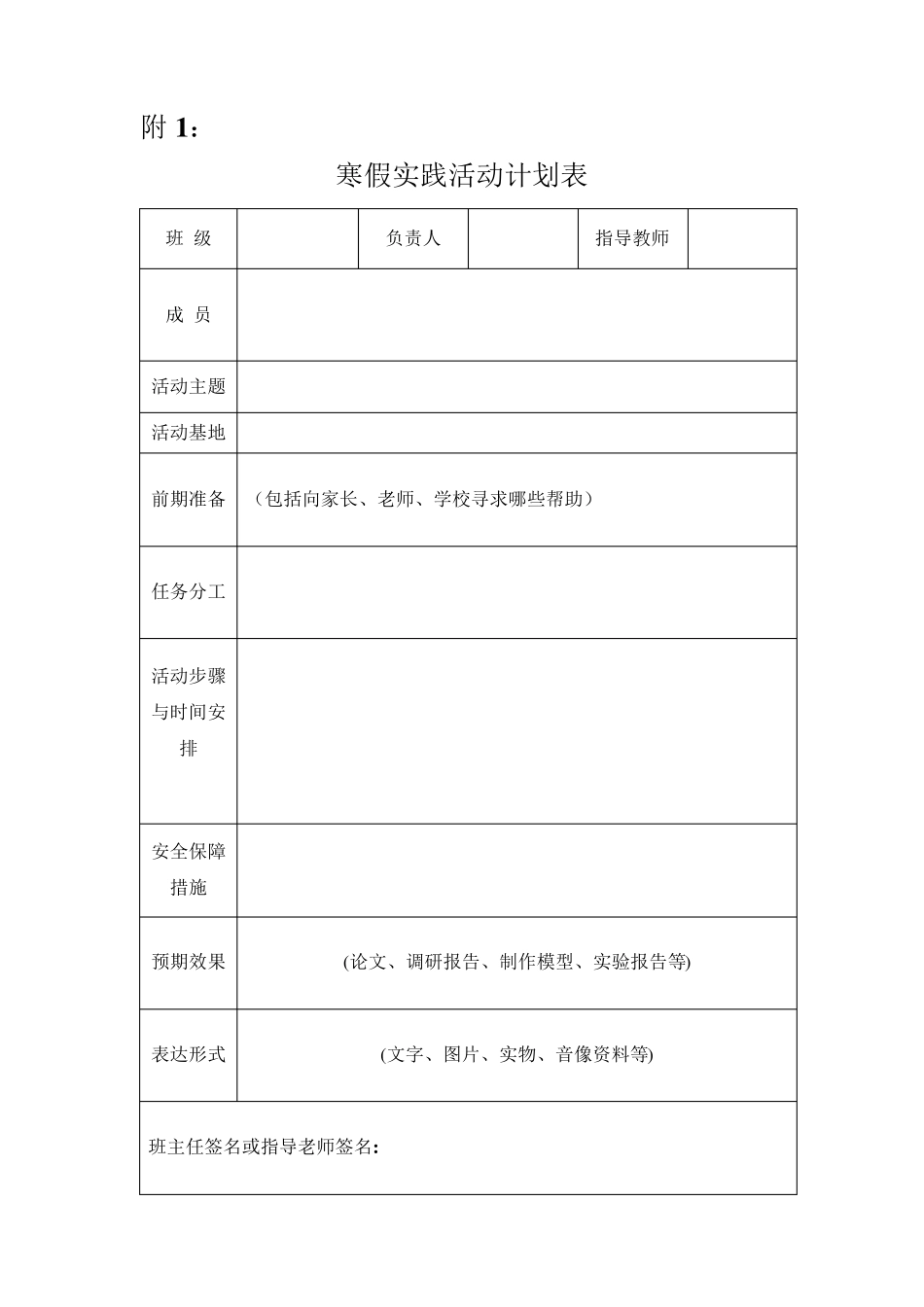 寒假实践活动方案_第3页