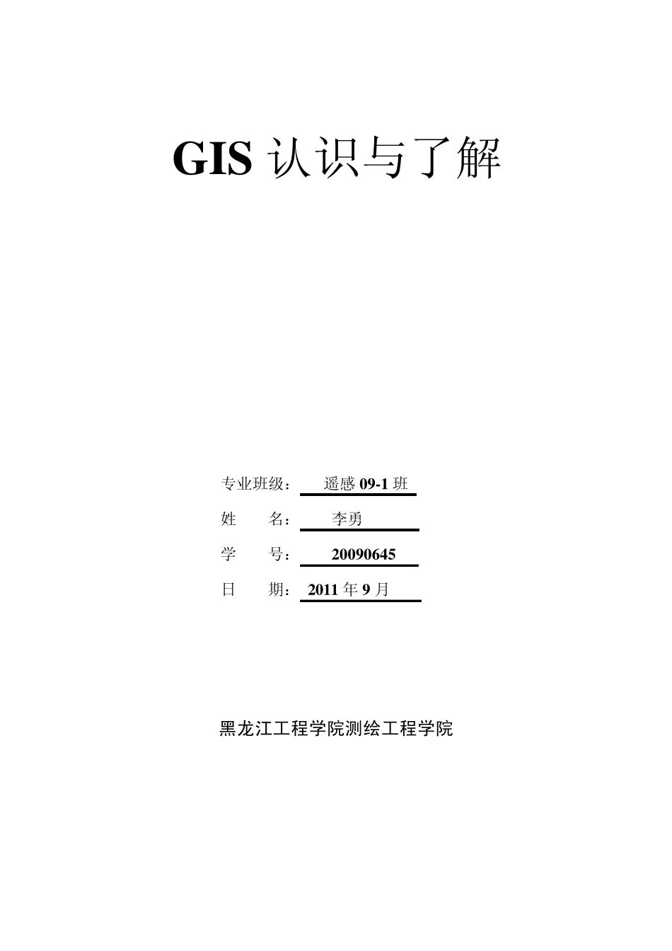 对GIS的认识_第1页