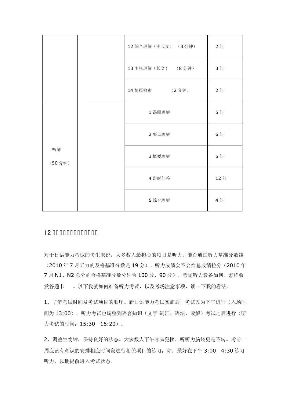 对于参加日语能力考N2级别的考生来说_第3页