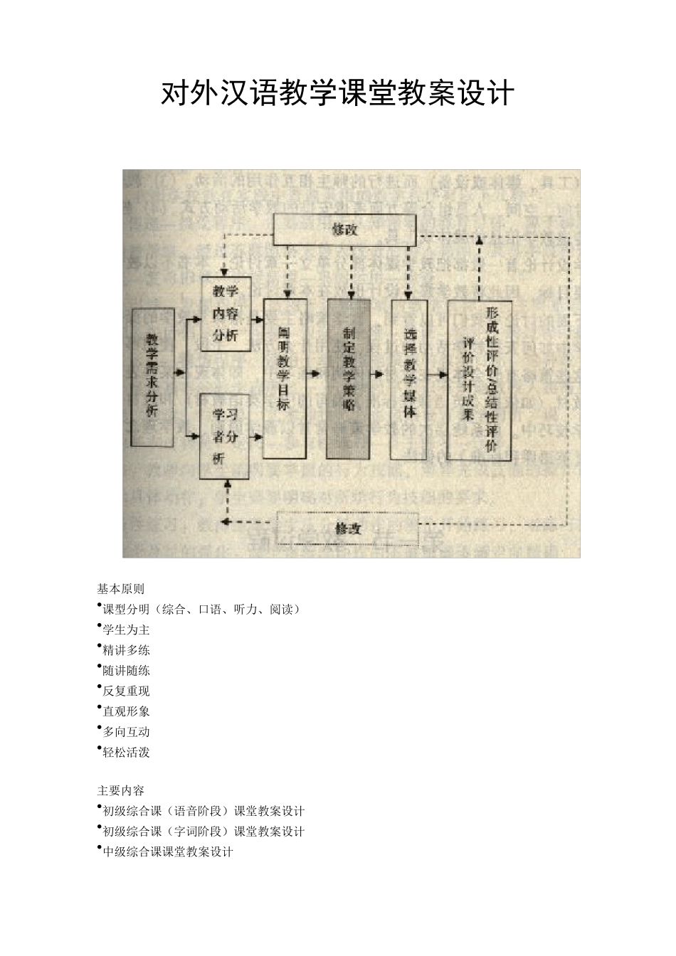 对外汉语教学课堂教案设计_第1页