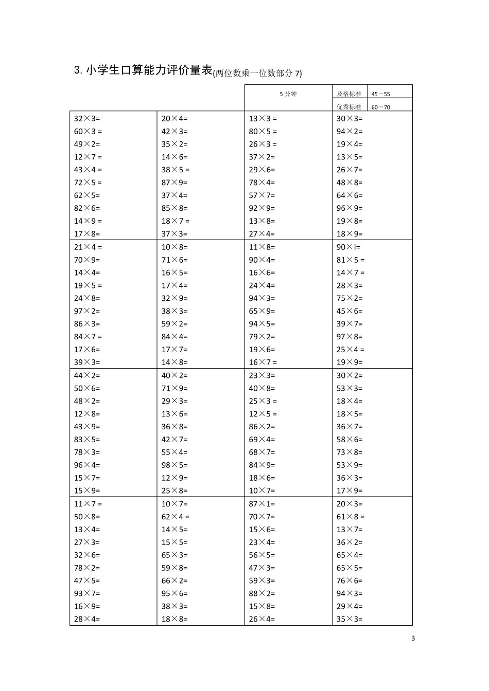对小学生口算能力评价量表第1次测评_第3页