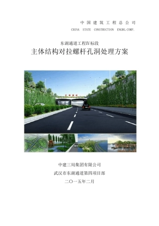 对拉螺杆孔洞处理方案