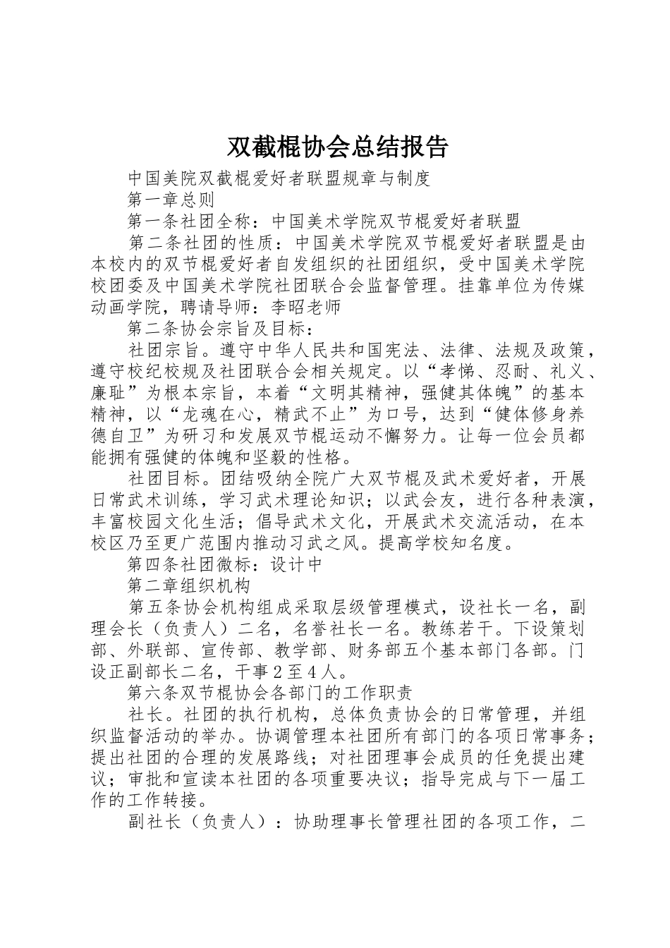 双截棍协会总结报告_1_第1页