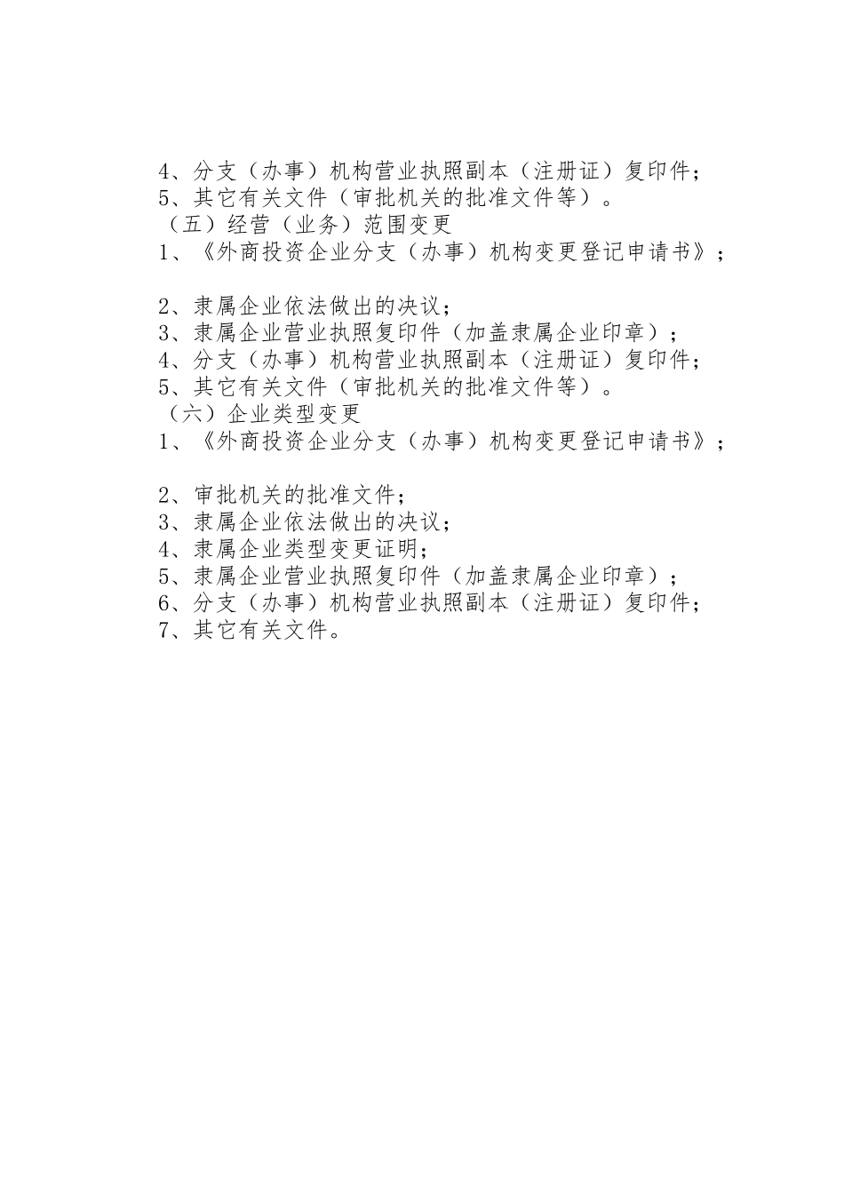 外商投资企业分支机构变更登记申请书(精)_第2页
