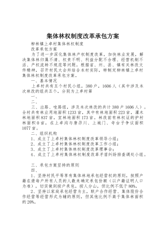 集体林权制度改革承包方案_1