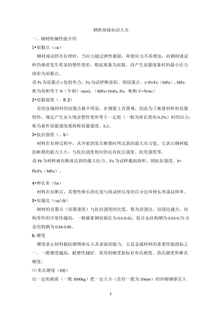 钢铁基础知识大全