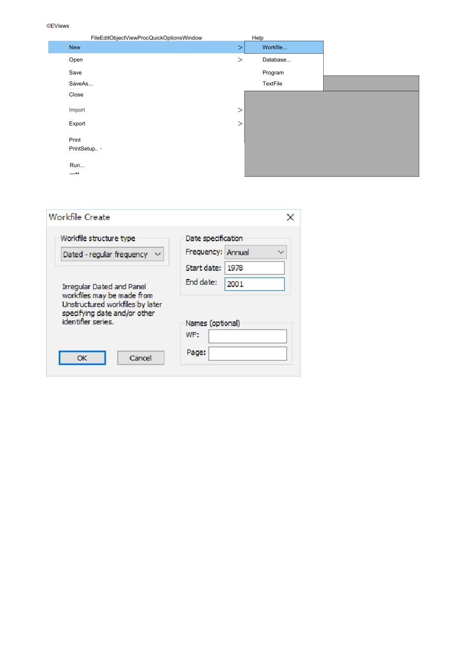EViews上机练习1一元线性回归_第2页