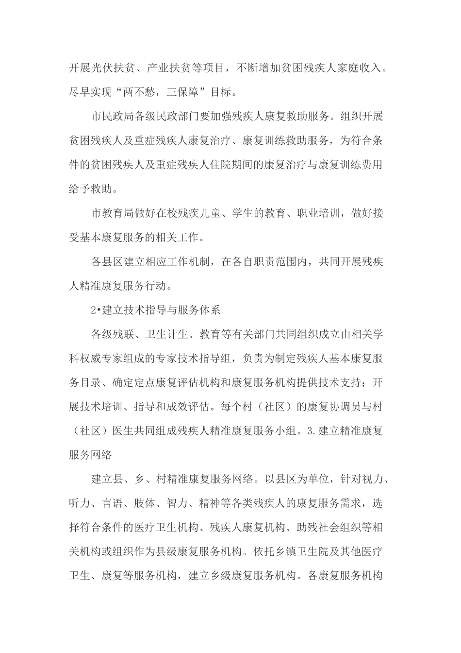 残疾人精准康复服务行动实施方案_第3页
