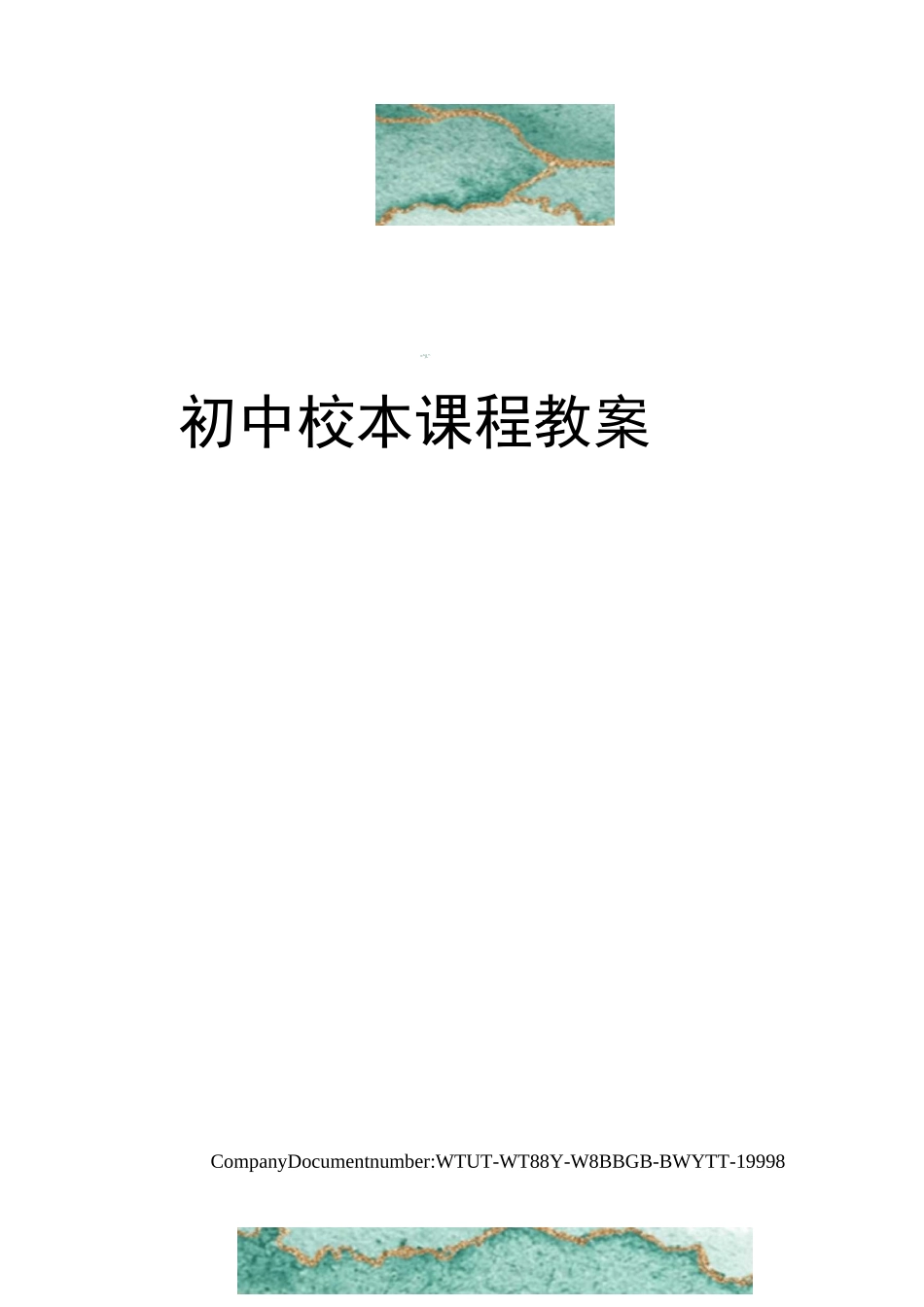 初中校本课程教案_第1页