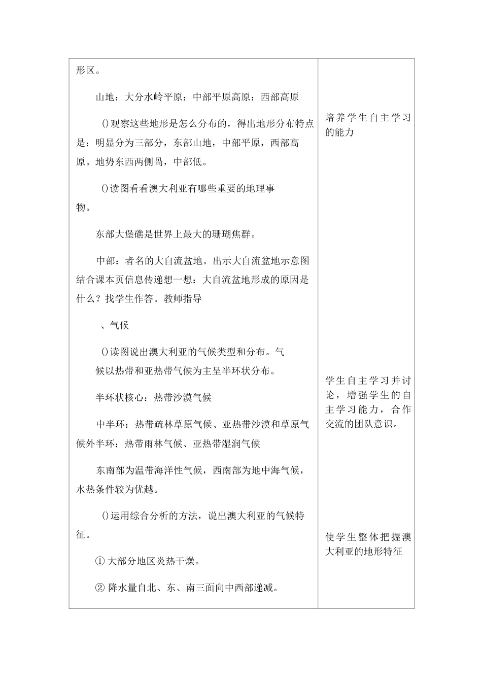 一轮复习世界地理——澳大利亚教案_第3页