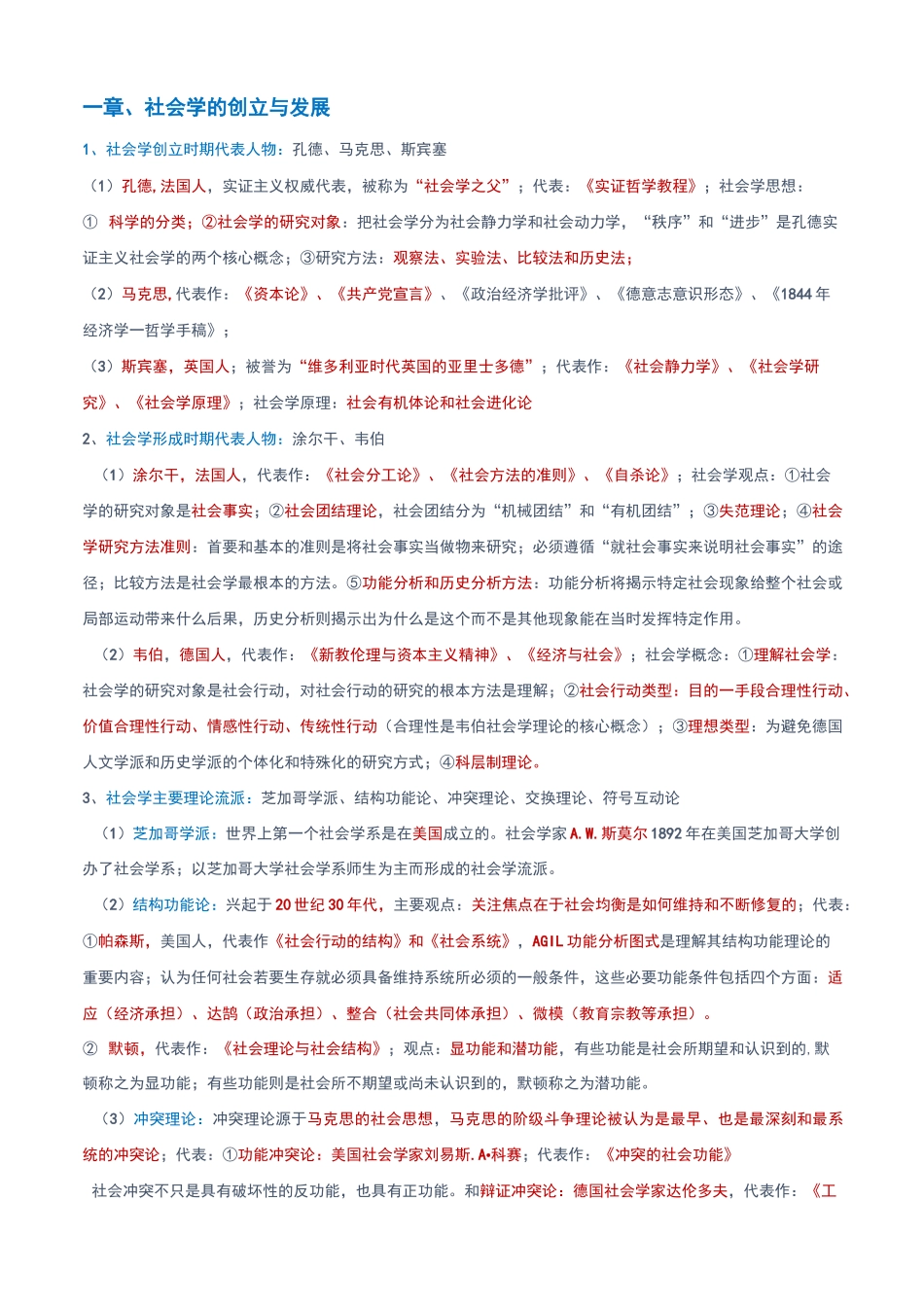 社会学代表人物,论点总汇_第1页