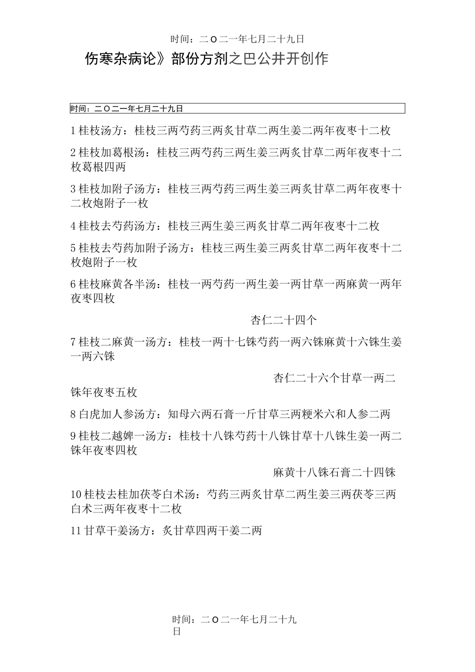 伤寒杂病论方剂_第1页