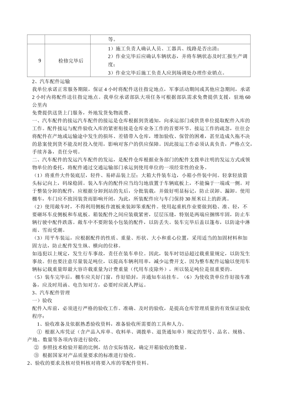 汽车维修服务方案 服务承诺 应急预案_第2页