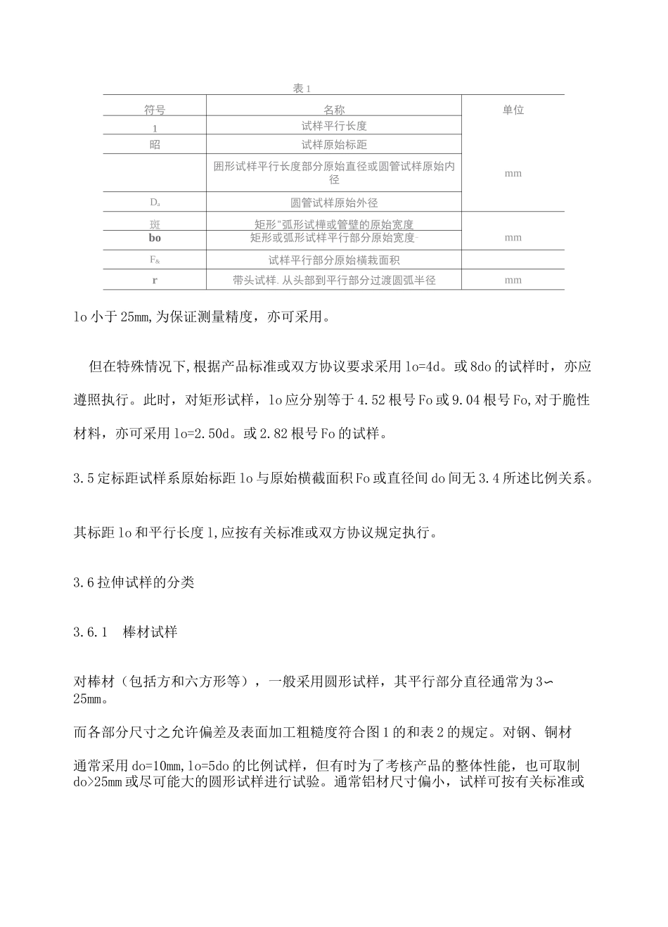 金属拉伸试验试样_第1页