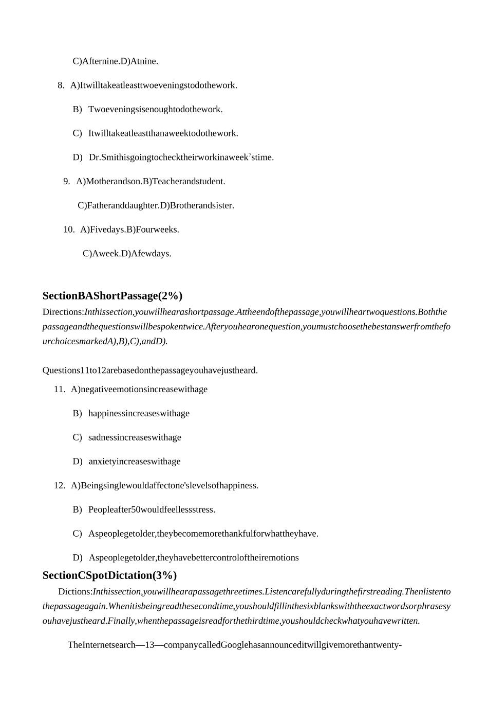 二级英语试卷_第2页