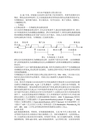 对污水中氨氮的主要去除方法
