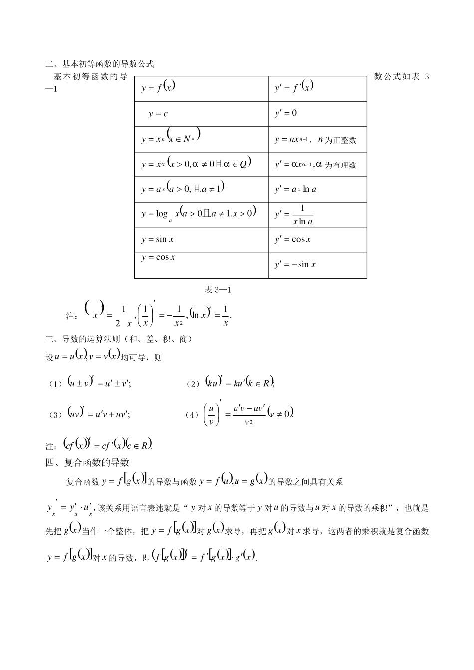 导数的概念与运算知识点及题型归纳总结_第2页