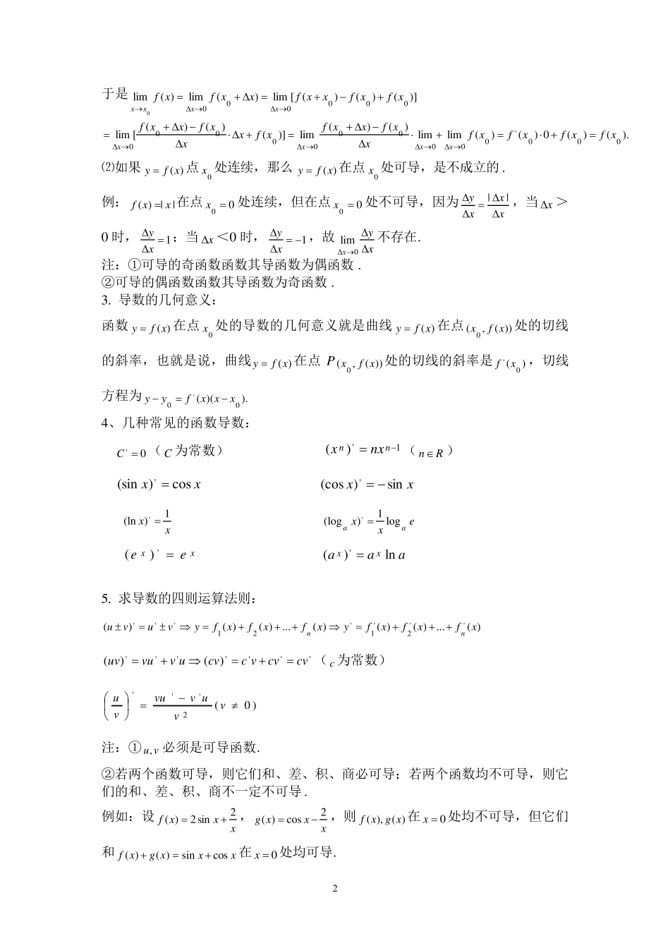 导数知识点总结_第2页