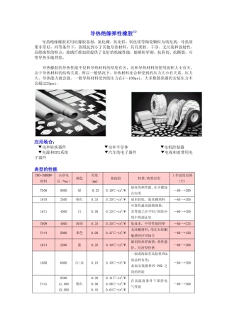 导热绝缘弹性橡胶